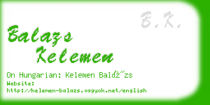 balazs kelemen business card